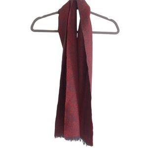 Paisley Gray and Red Scarf